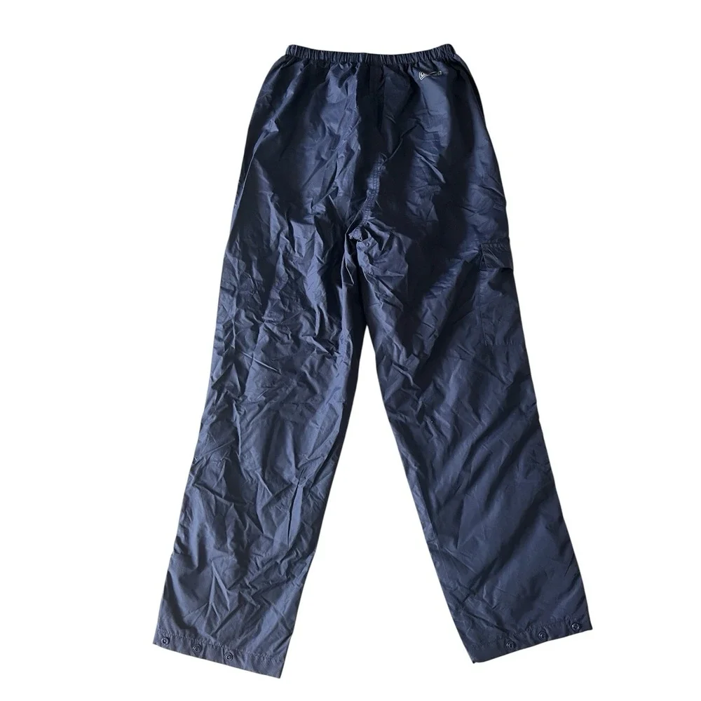 Coleman Men's Size M Windpants Mesh Lining Navy Blue Snaps‎ Drawstring